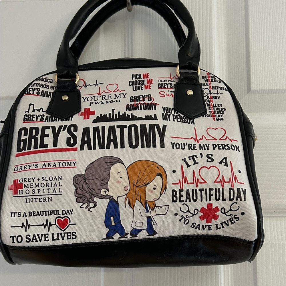Grey's Anatomy Themed Women's Bag - Black and White